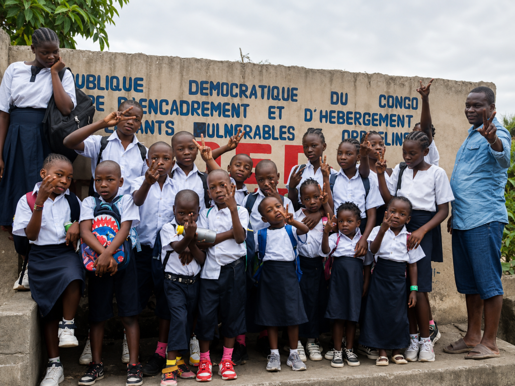 les orphelins à l'école